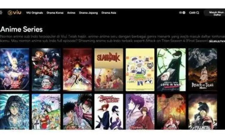 Ilustrasi aktivitas menonton anime subtitle Indonesia di perangkat mobile