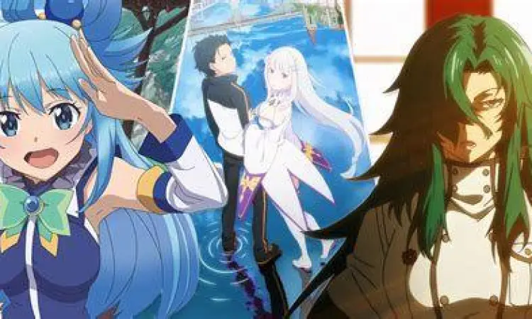 Daftar poster anime populer yang tersedia di katalog layanan streaming