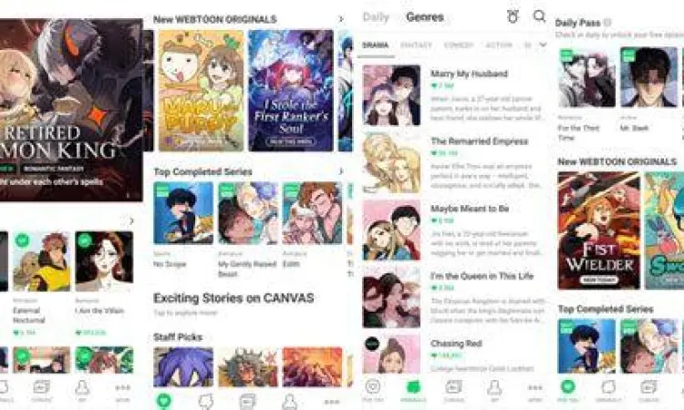 Membaca Manhwa Mobile Membaca manhwa di perangkat smartphone