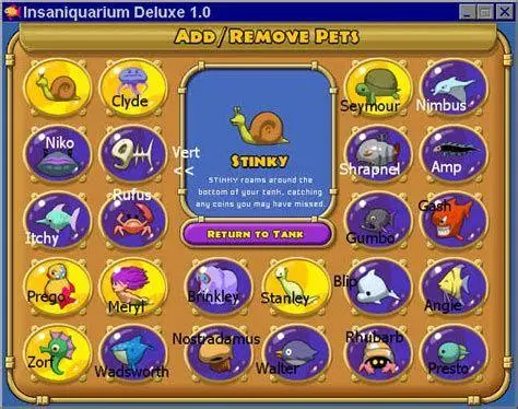 Daftar Pet Insaniquarium Koleksi lengkap pet dalam game Insaniquarium