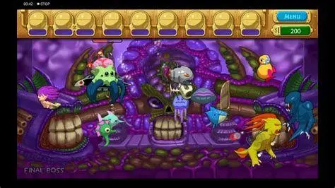 Alien Insaniquarium Pertarungan melawan alien bos di Insaniquarium