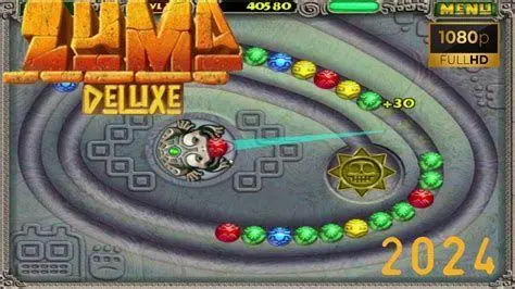 Aksi Menembak Bola di Zuma Gameplay Zuma Deluxe yang legendaris