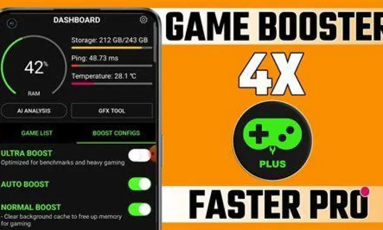 Fitur Game Booster 4x Faster Pro Fitur unggulan Game Booster 4x Faster Pro
