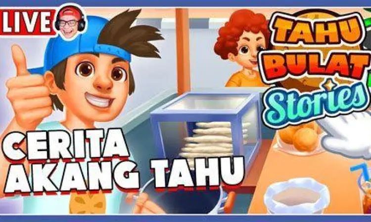 Visualisasi gameplay tahu bulat di smartphone