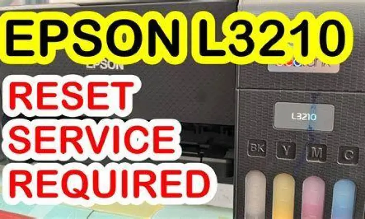 Notifikasi service required pada layar komputer Epson L3210