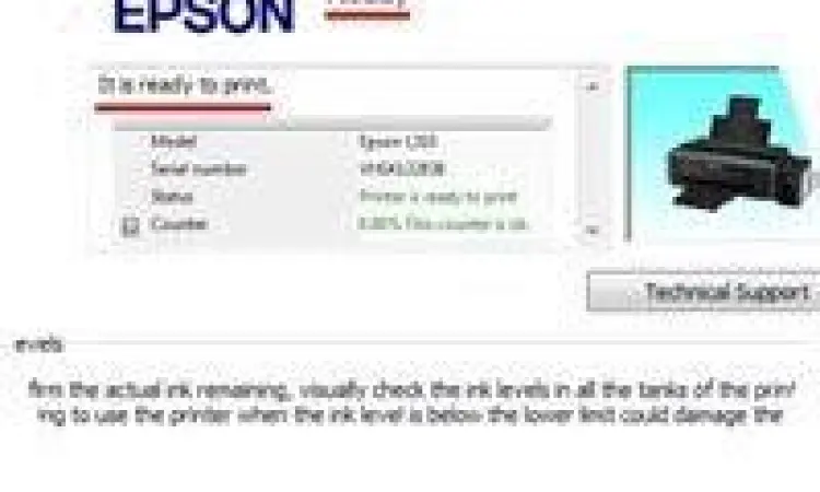 Printer epson l120 kembali normal setelah direset