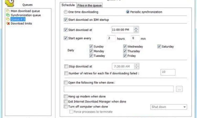 Fitur Scheduler IDM Pengaturan penjadwalan unduhan di IDM