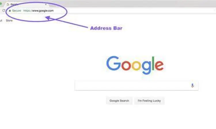 Tampilan kolom alamat Google Chrome untuk memasukkan angka