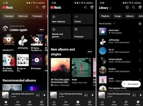 Antarmuka YouTube Music Antarmuka YouTube Music Premium untuk download lagu