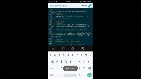 Edit Kode Smali Proses pengeditan kode Smali di APK Editor Pro