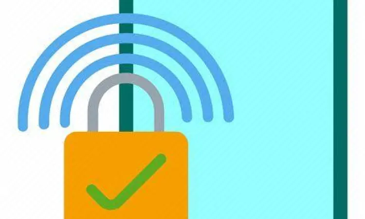 Ikon keamanan siber untuk perlindungan perangkat mobile