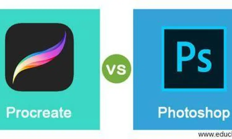 Perbandingan tampilan antarmuka Procreate dan Adobe Photoshop