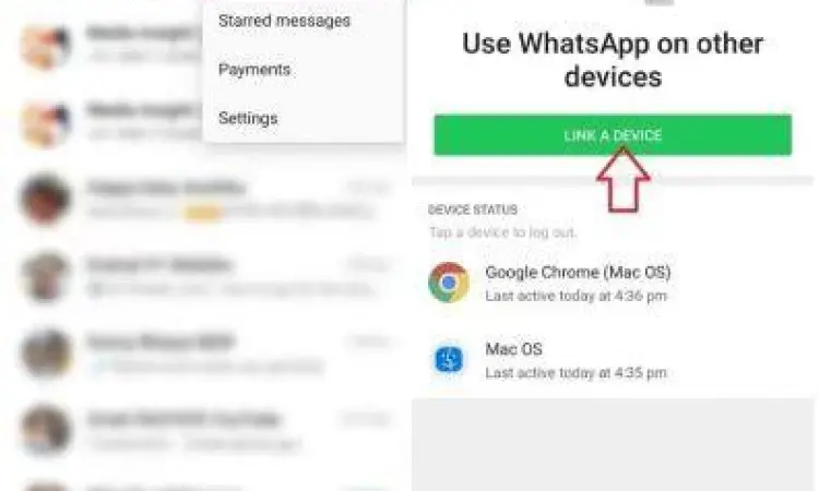 Cek Perangkat Tertaut Menu perangkat tertaut di aplikasi whatsapp