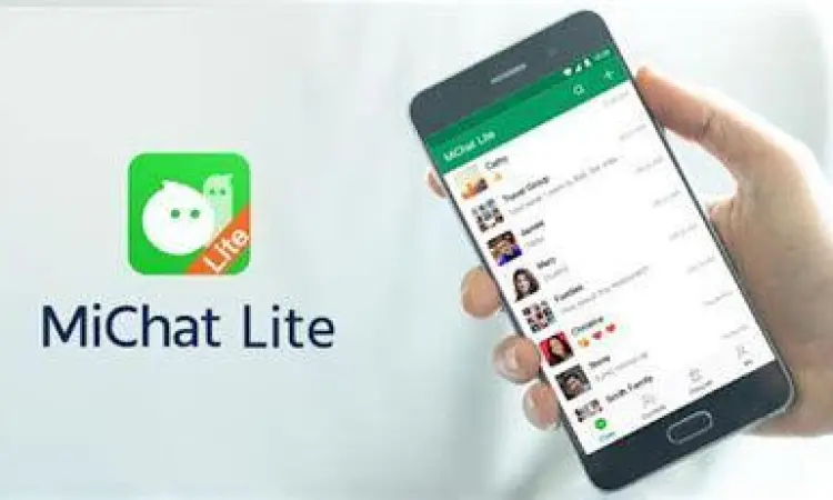 Tampilan antarmuka MiChat Lite yang sederhana