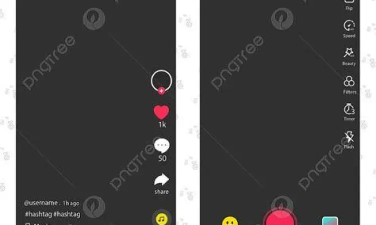 Tampilan aplikasi TikTok di smartphone