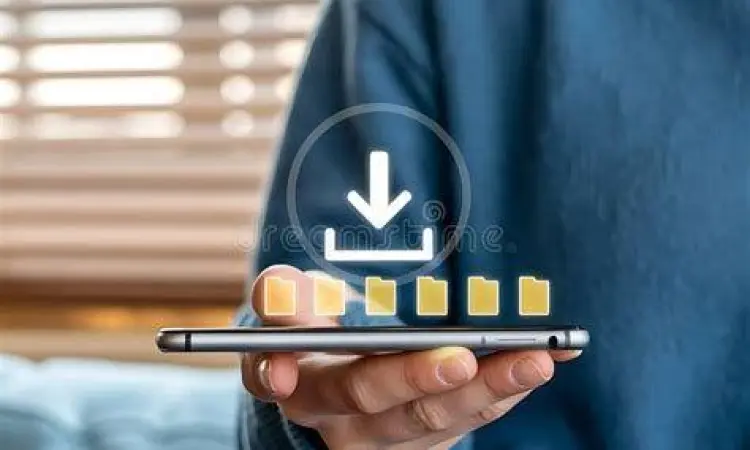 Penggunaan ponsel untuk download konten online