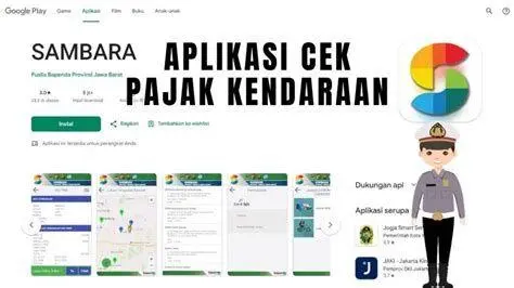 Antarmuka Aplikasi Pajak Digital Tampilan antarmuka aplikasi cek pajak kendaraan resmi