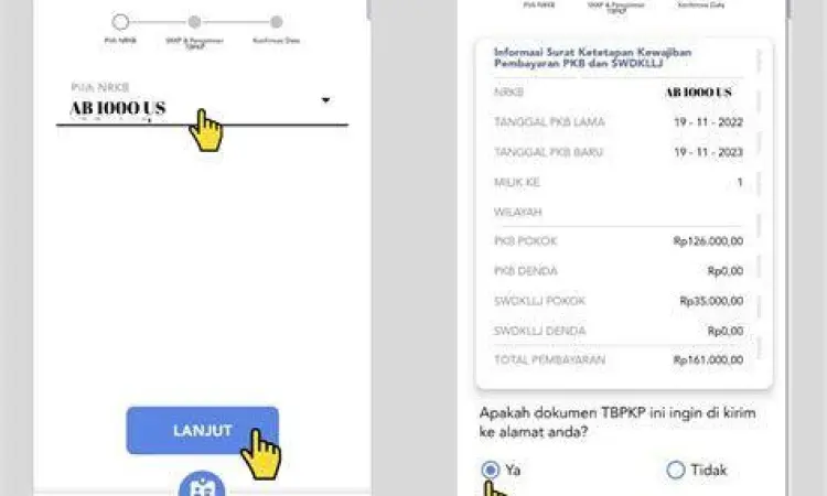 Langkah Input Data Kendaraan Panduan input data nomor polisi di aplikasi pajak