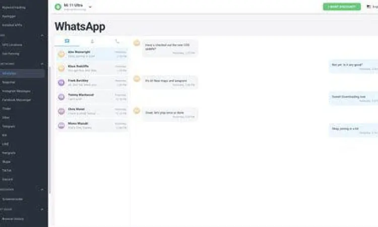 Dashboard Aplikasi Monitoring WA Antarmuka aplikasi monitoring whatsapp