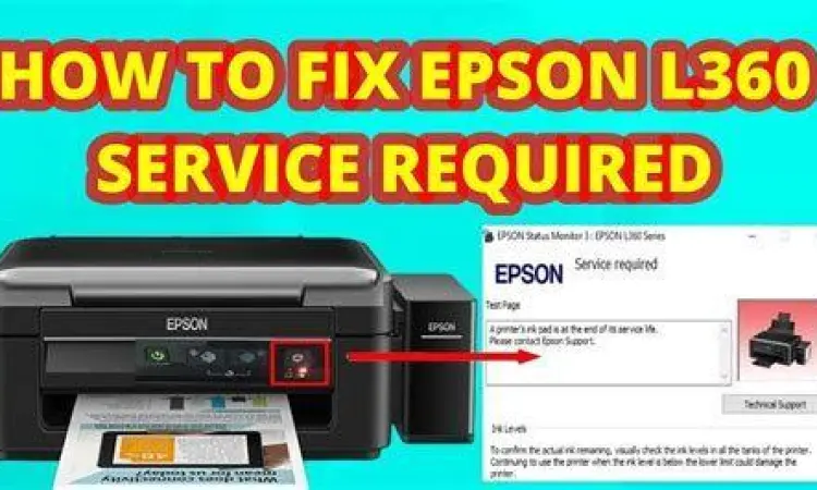 Pesan kesalahan service required pada monitor komputer