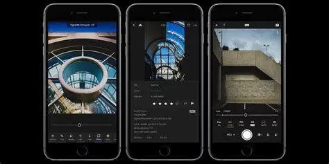 Antarmuka Adobe Lightroom Mobile Tampilan antarmuka Adobe Lightroom mobile untuk edit foto