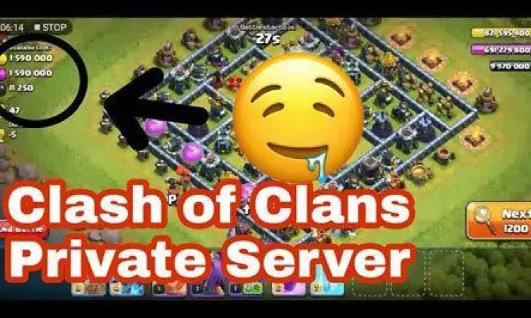 Gameplay di private server Clash of Clans