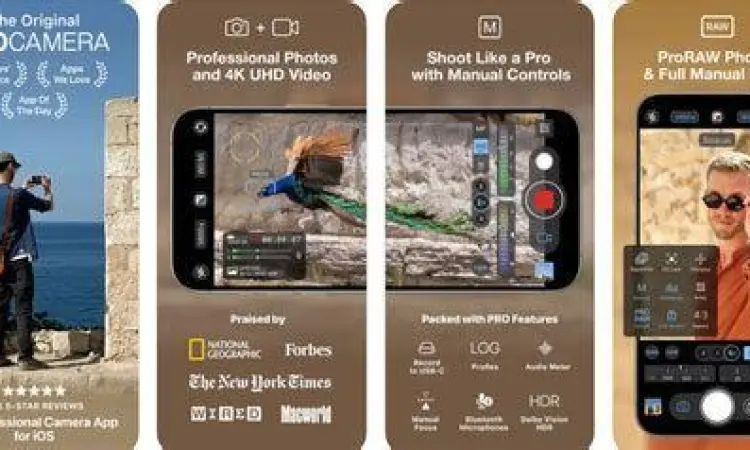 Kontrol manual pada aplikasi kamera profesional