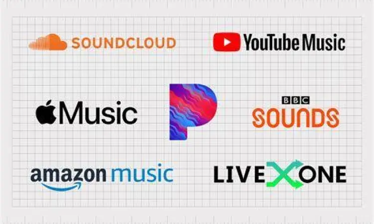 Logo Aplikasi Musik Logo berbagai aplikasi lagu streaming