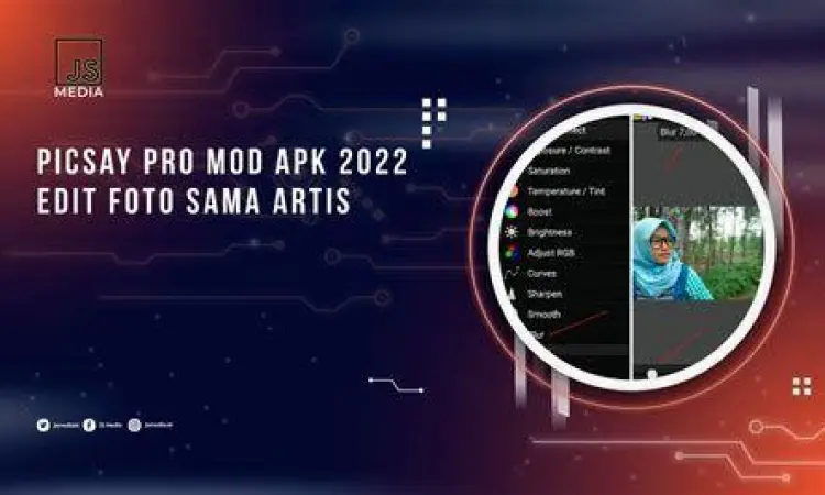 Contoh tipografi keren di Picsay Pro