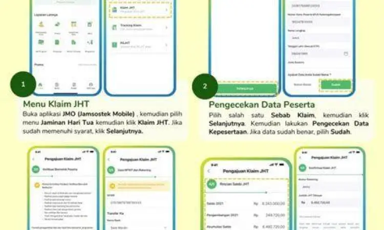 Langkah Klaim JHT Online Tutorial klaim JHT lewat aplikasi JMO