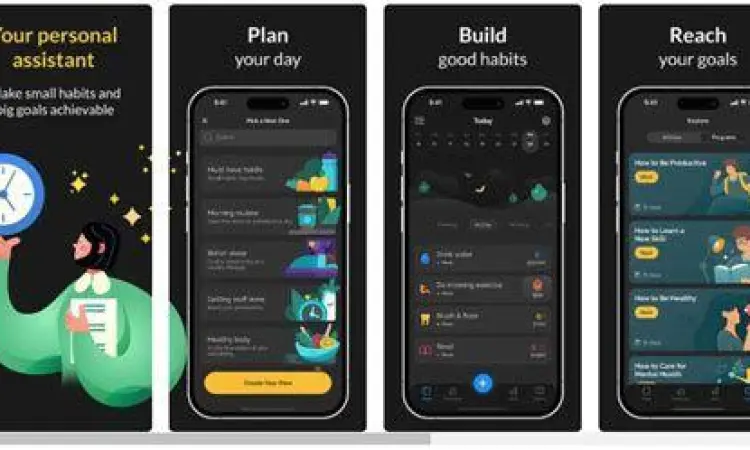 Tampilan antarmuka aplikasi produktivitas di iPhone
