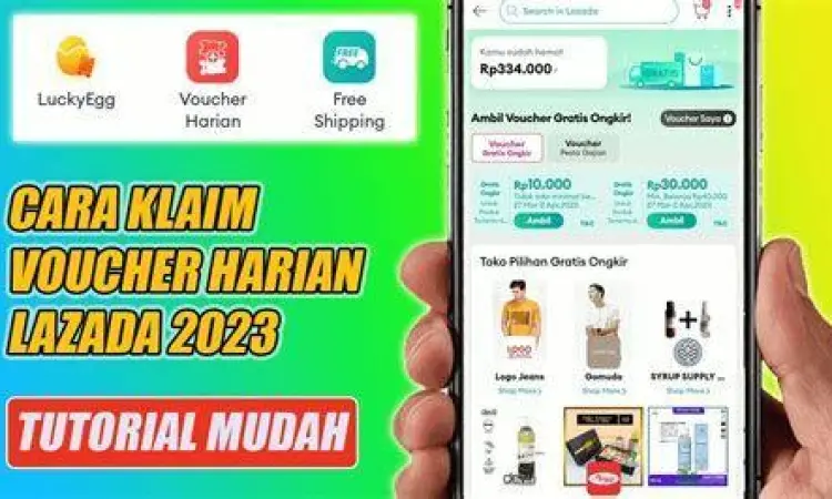 Klaim Voucher Diskon Langkah-langkah klaim voucher di aplikasi Lazada