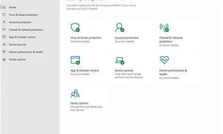 Windows Security Center Menu pengaturan Windows Security untuk perlindungan virus