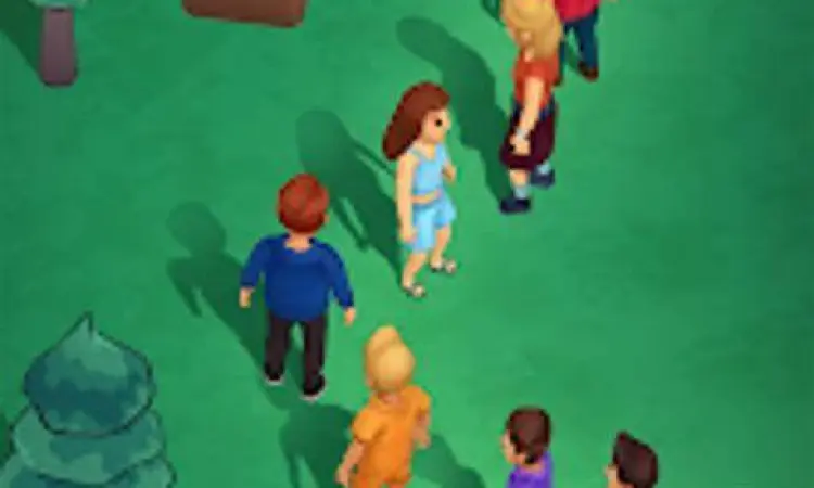 Visualisasi perkemahan dalam game simulasi