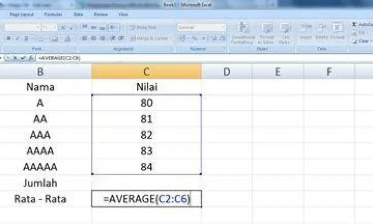 Penggunaan rumus dalam aplikasi pengolah angka