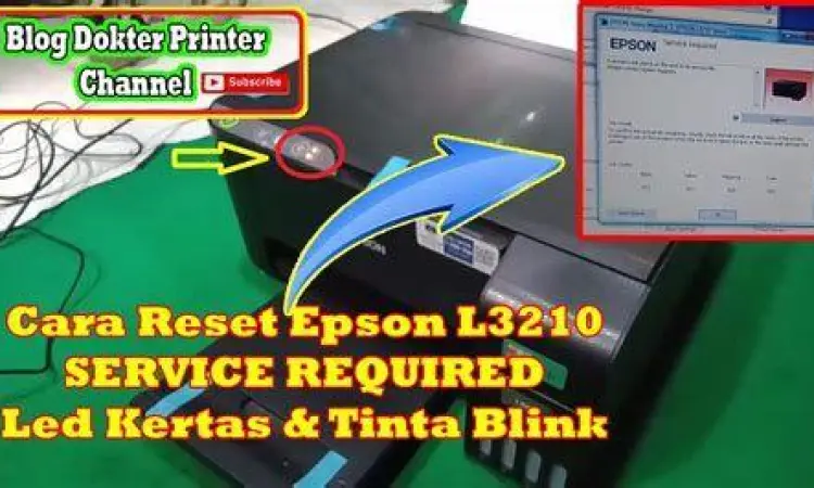 Error Service Required Epson L3210 Tampilan error service required pada layar komputer