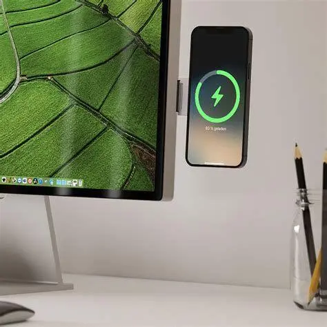 Smartphone Desktop Setup Smartphone yang terhubung ke monitor untuk mode desktop