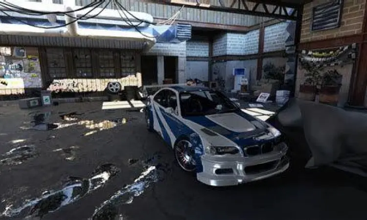 Customization NFS MW 2005 Kustomisasi mobil BMW M3 GTR di garasi