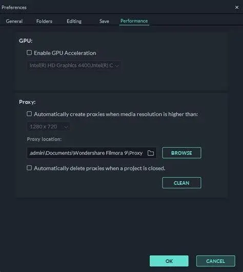Pengaturan Proxy Filmora 9 Setting proxy di Filmora 9 untuk performa cepat