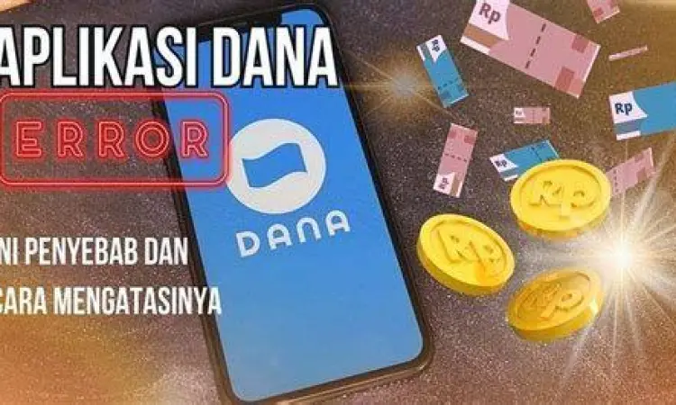 Aplikasi DANA Maintenance Layar aplikasi DANA sedang maintenance