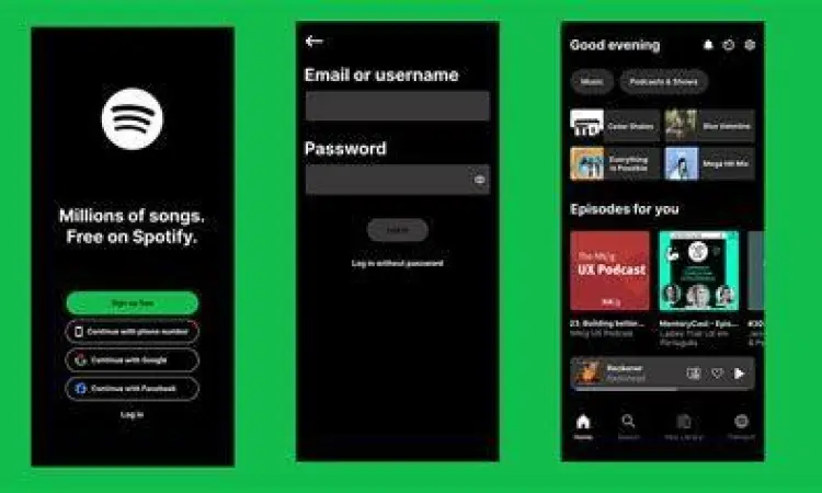 Antarmuka Spotify Antarmuka unduhan lagu di Spotify