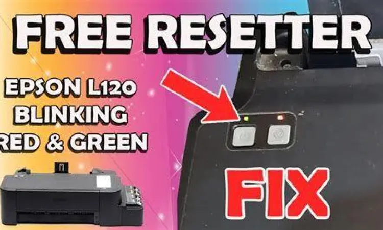 Lampu indikator Epson L120 berkedip merah