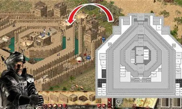 Desain kastil yang efisien di Stronghold Crusader