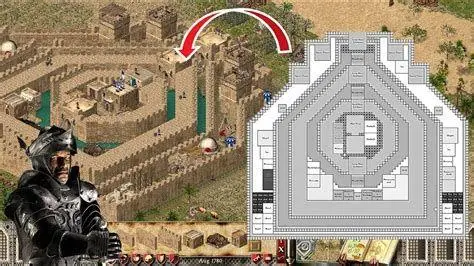 Desain Kastil Stronghold Desain kastil yang efisien di Stronghold Crusader