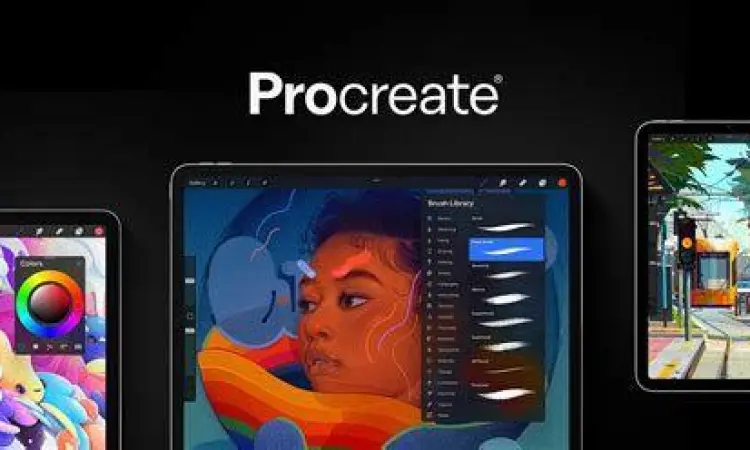 Ilustrasi Digital di Tablet Proses menggambar ilustrasi menggunakan Procreate di iPad Pro