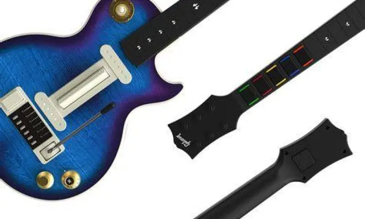 Kontroler gitar Gibson Les Paul untuk Guitar Hero 3