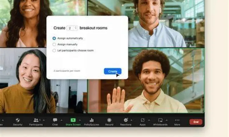 Fitur breakout rooms pada aplikasi zoom untuk diskusi kelompok