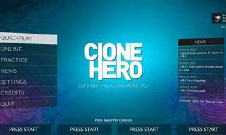 Clone Hero gameplay yang terinspirasi dari Guitar Hero