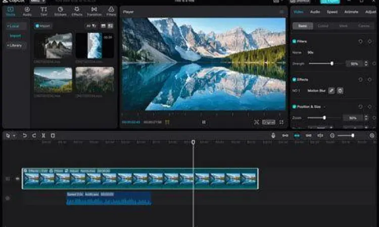CapCut Desktop Version Tampilan CapCut versi PC desktop