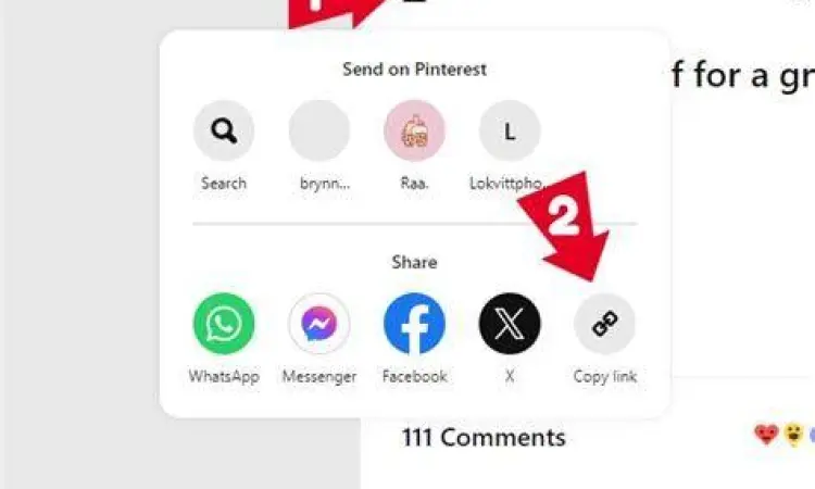 Cara menyalin tautan video di Pinterest